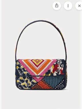STAUD Beaded Patchwork Tommy bag NWT